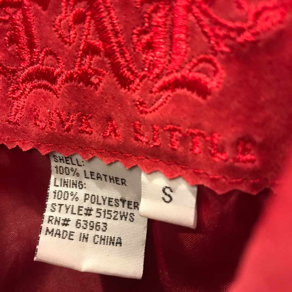 Lal Suede/Leather Red/Rust Jacket - image 4